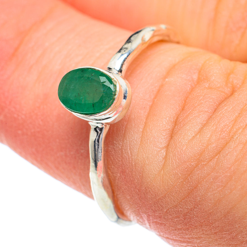 Zambian Emerald Rings handcrafted by Anasilvercos - RING62023
