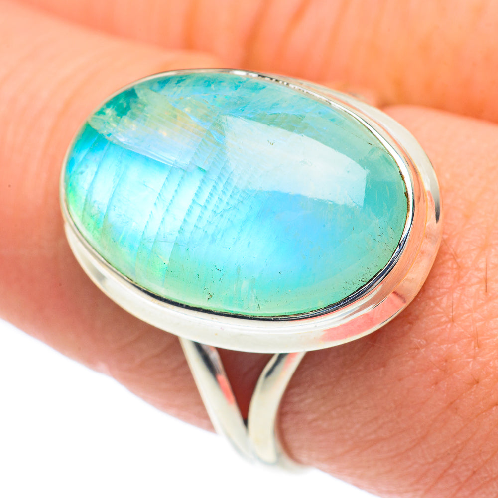 Green Moonstone Rings handcrafted by Anasilvercos - RING62026