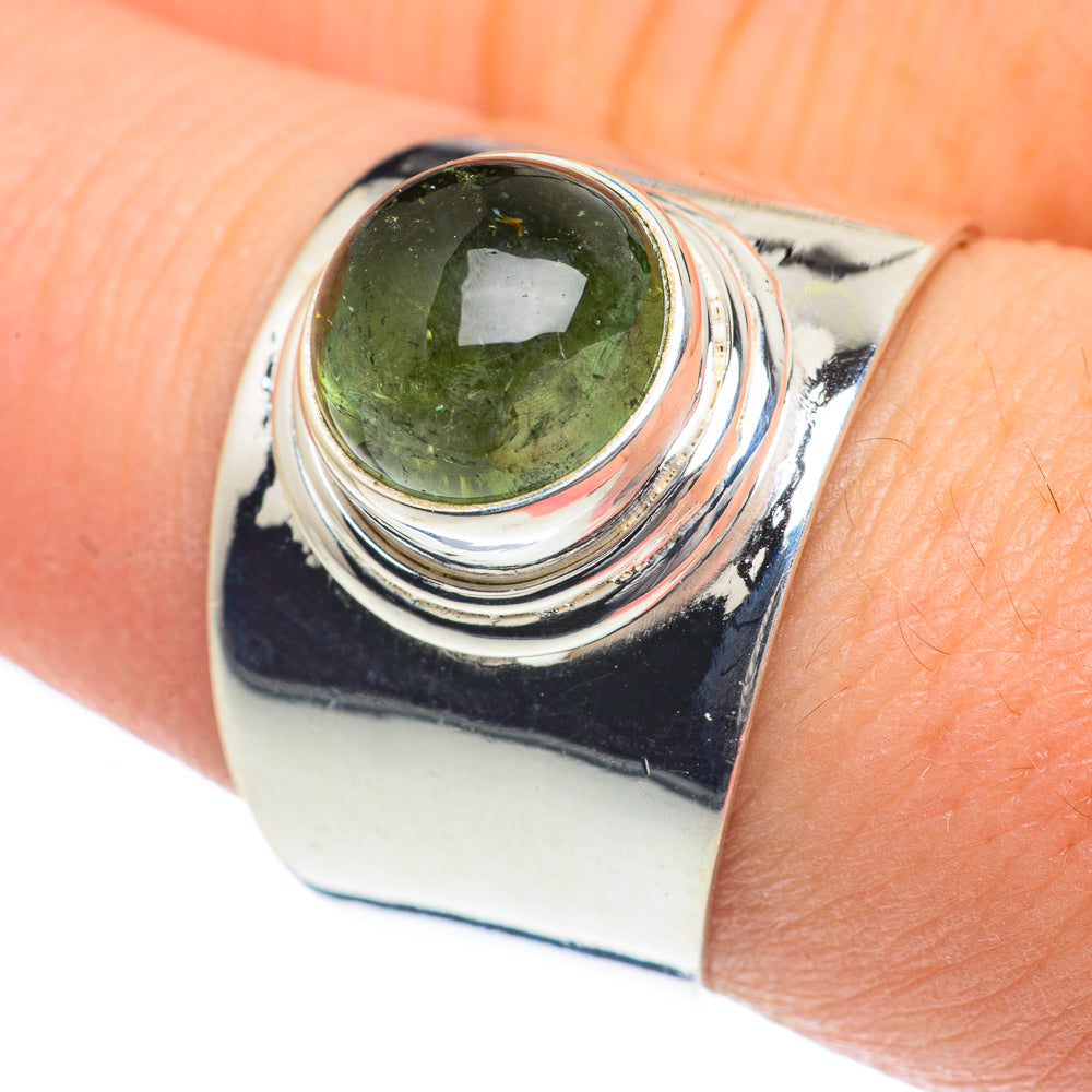 Green Tourmaline Rings handcrafted by Anasilvercos - RING62057