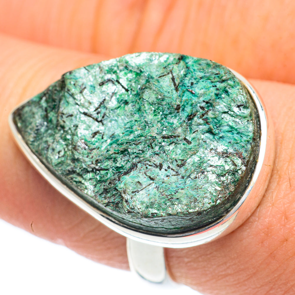 Green Fuchsite Rings handcrafted by Anasilvercos - RING62062