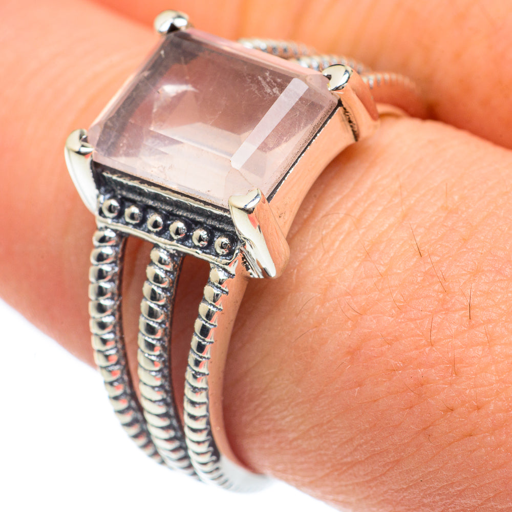 Rose Quartz Rings handcrafted by Anasilvercos - RING62069