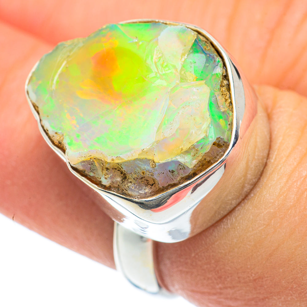 Ethiopian Opal Rings handcrafted by Anasilvercos - RING62084