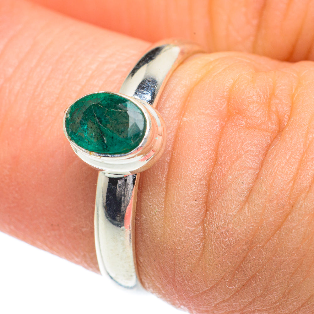Zambian Emerald Rings handcrafted by Anasilvercos - RING62092