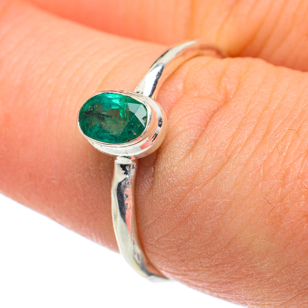 Zambian Emerald Rings handcrafted by Anasilvercos - RING62094