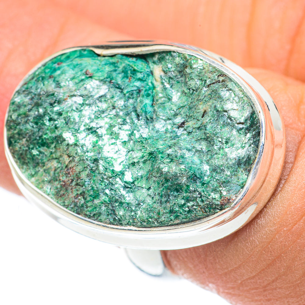 Green Fuchsite Rings handcrafted by Anasilvercos - RING62095