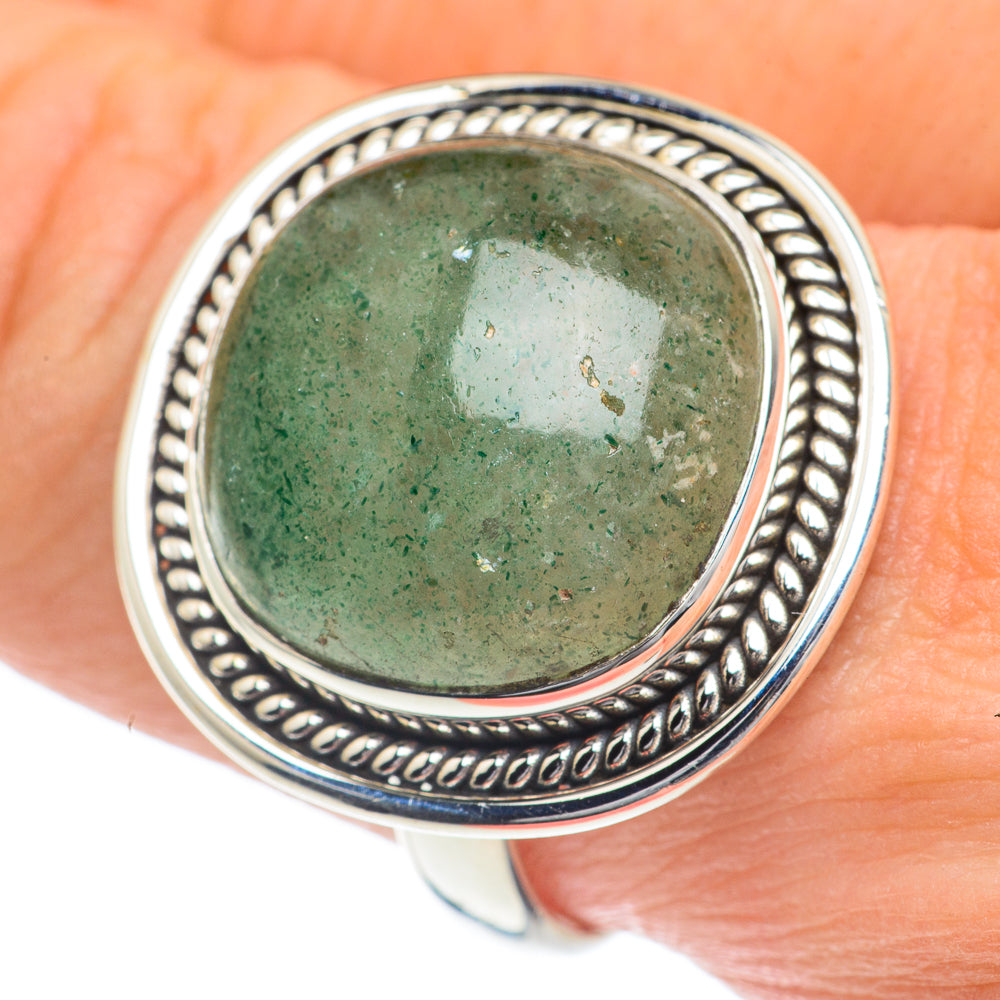 Green Aventurine Rings handcrafted by Anasilvercos - RING62096