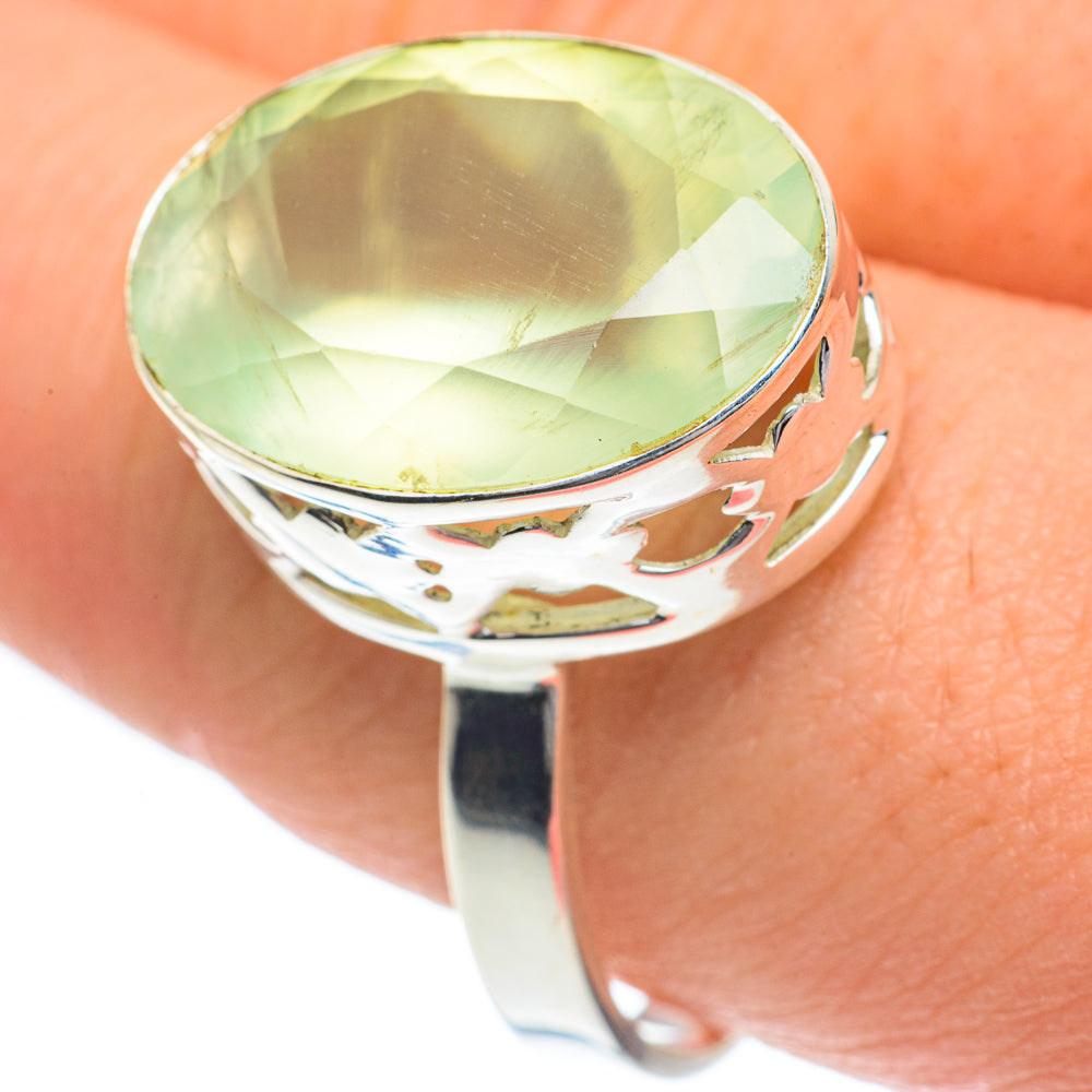Prehnite Rings handcrafted by Anasilvercos - RING62097