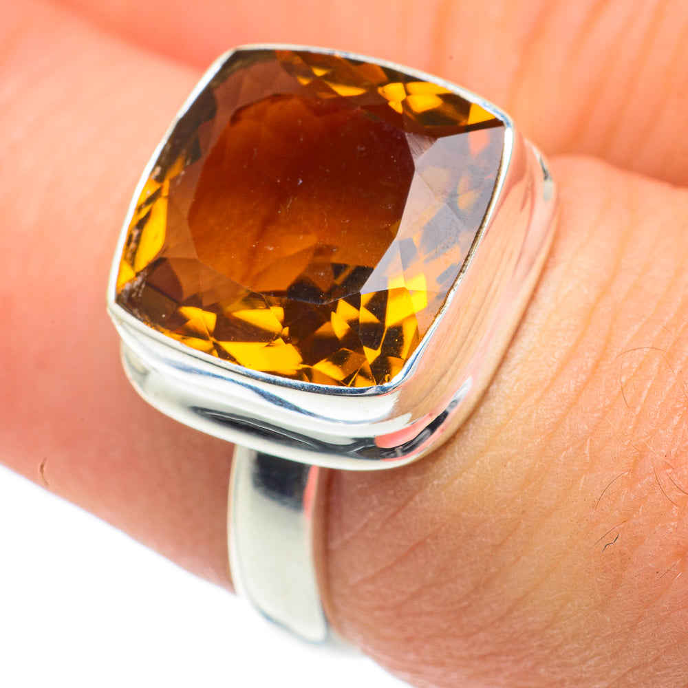 Mandarin Citrine Rings handcrafted by Anasilvercos - RING62100