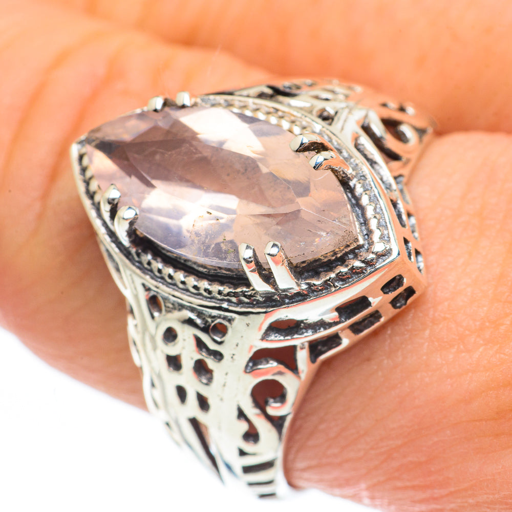 Rose Quartz Rings handcrafted by Anasilvercos - RING62103
