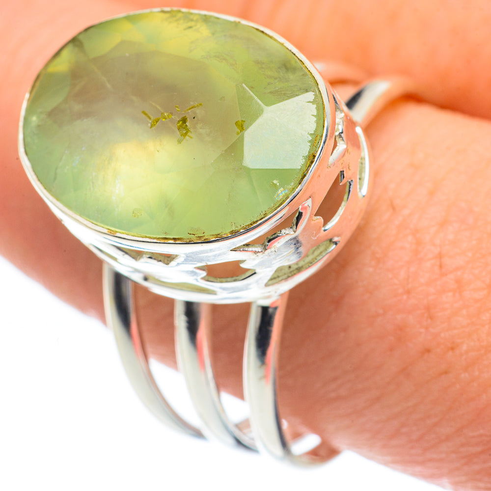Prehnite Rings handcrafted by Anasilvercos - RING62126