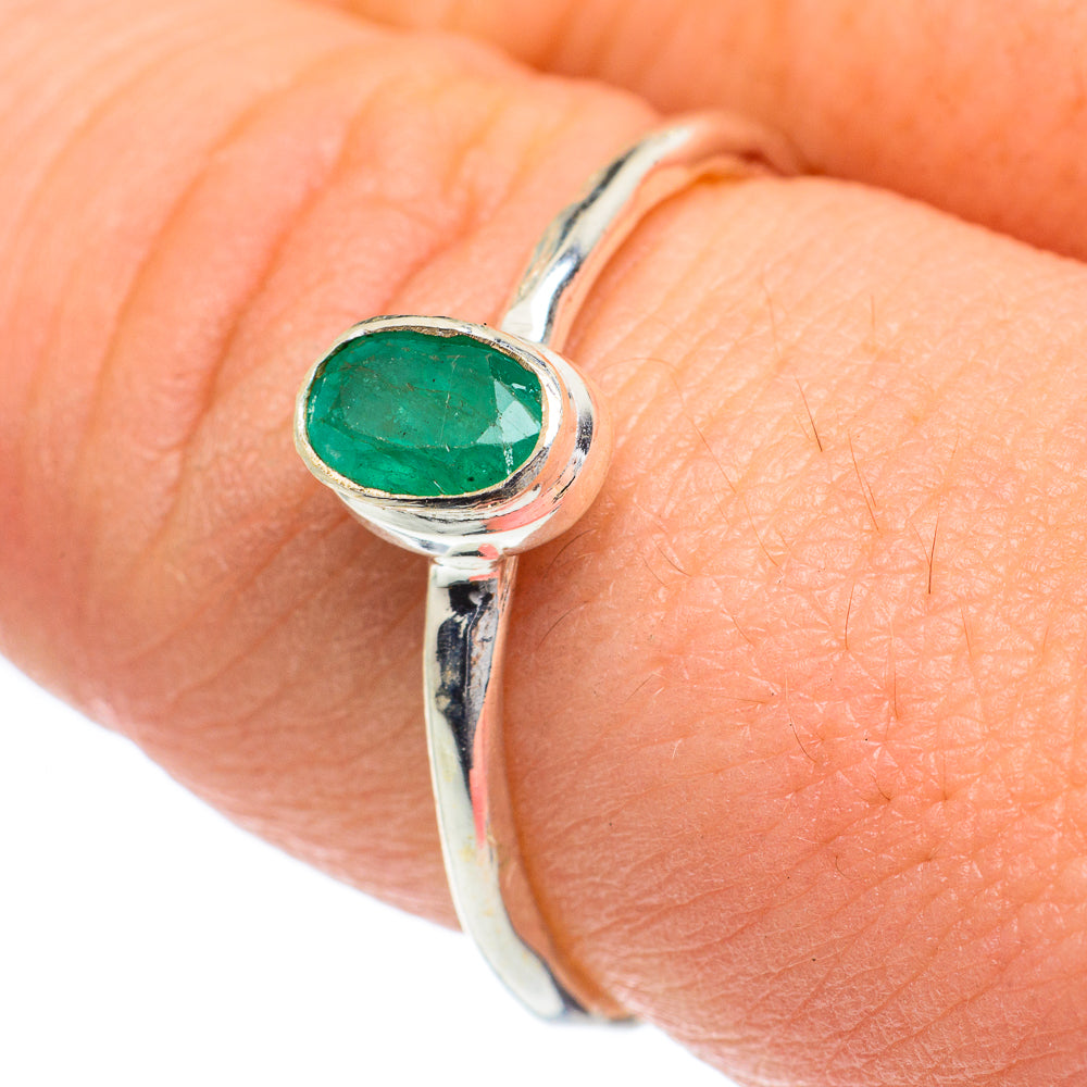 Zambian Emerald Rings handcrafted by Anasilvercos - RING62127