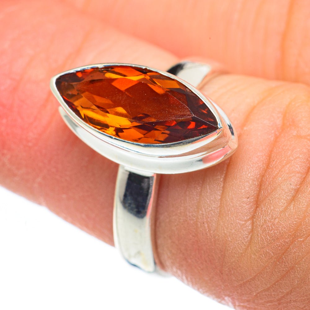 Mandarin Citrine Rings handcrafted by Anasilvercos - RING62131