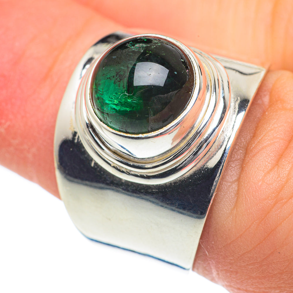 Green Tourmaline Rings handcrafted by Anasilvercos - RING62155