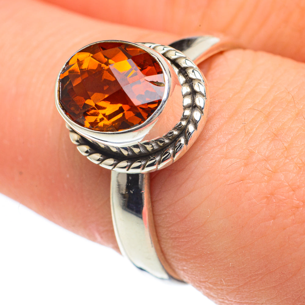 Mandarin Citrine Rings handcrafted by Anasilvercos - RING62159