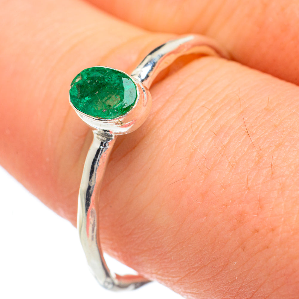Zambian Emerald Rings handcrafted by Anasilvercos - RING62178