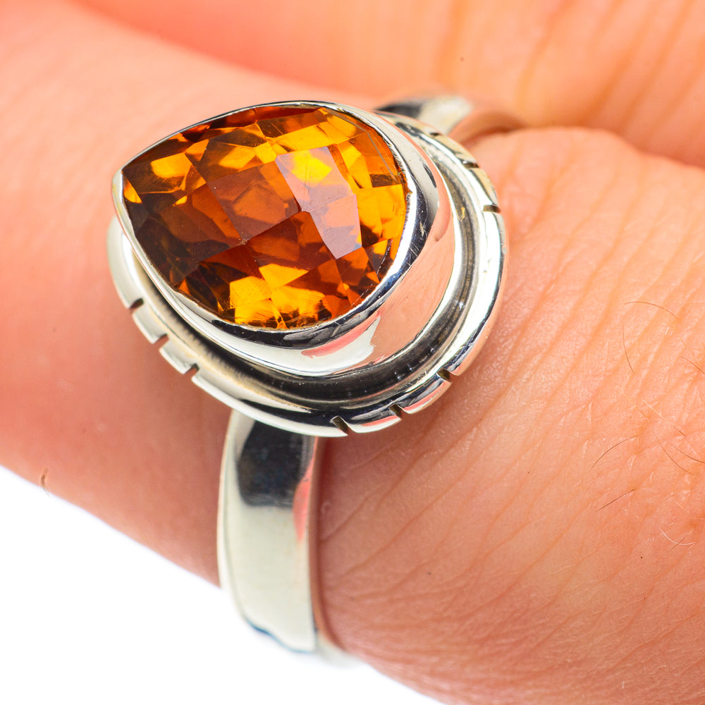Mandarin Citrine Rings handcrafted by Anasilvercos - RING62180