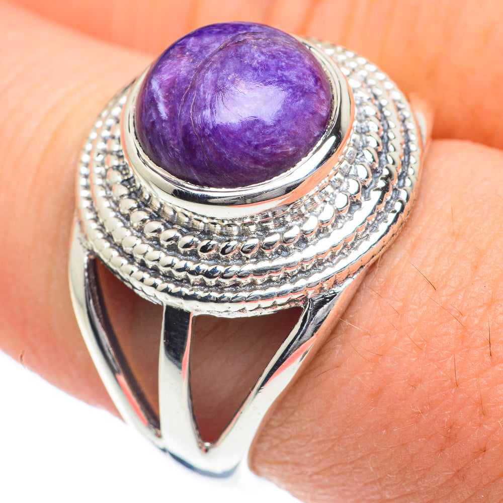 Charoite Rings handcrafted by Anasilvercos - RING62187