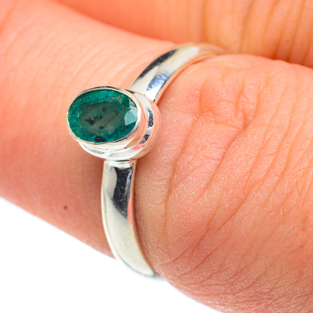 Zambian Emerald Rings handcrafted by Anasilvercos - RING62198