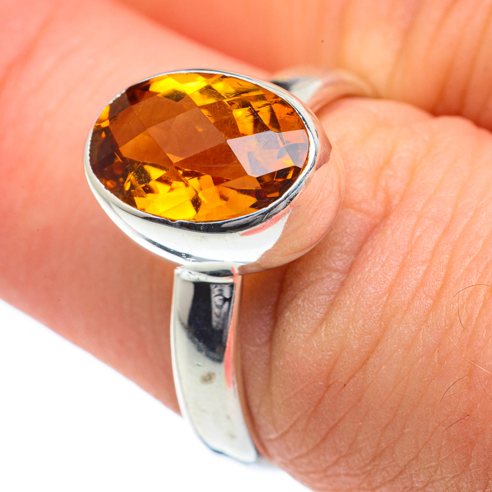 Mandarin Citrine Rings handcrafted by Anasilvercos - RING62201
