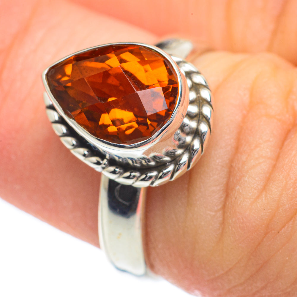 Mandarin Citrine Rings handcrafted by Anasilvercos - RING62203
