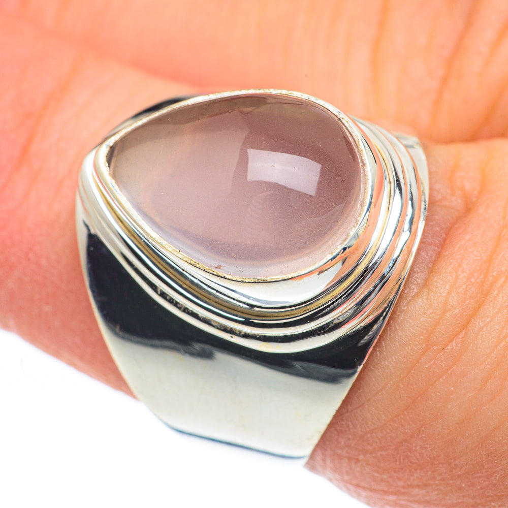 Rose Quartz Rings handcrafted by Anasilvercos - RING62207