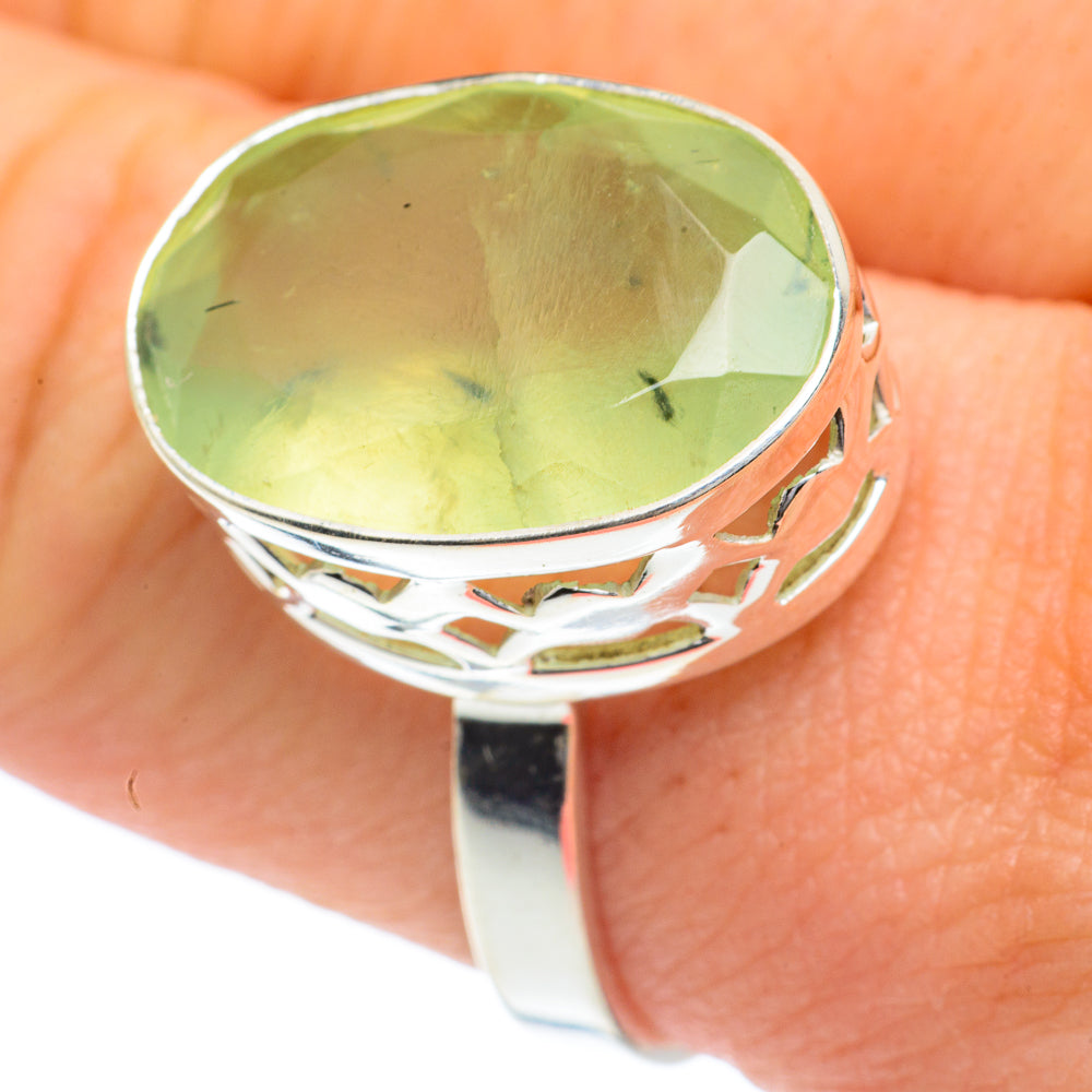 Prehnite Rings handcrafted by Anasilvercos - RING62217