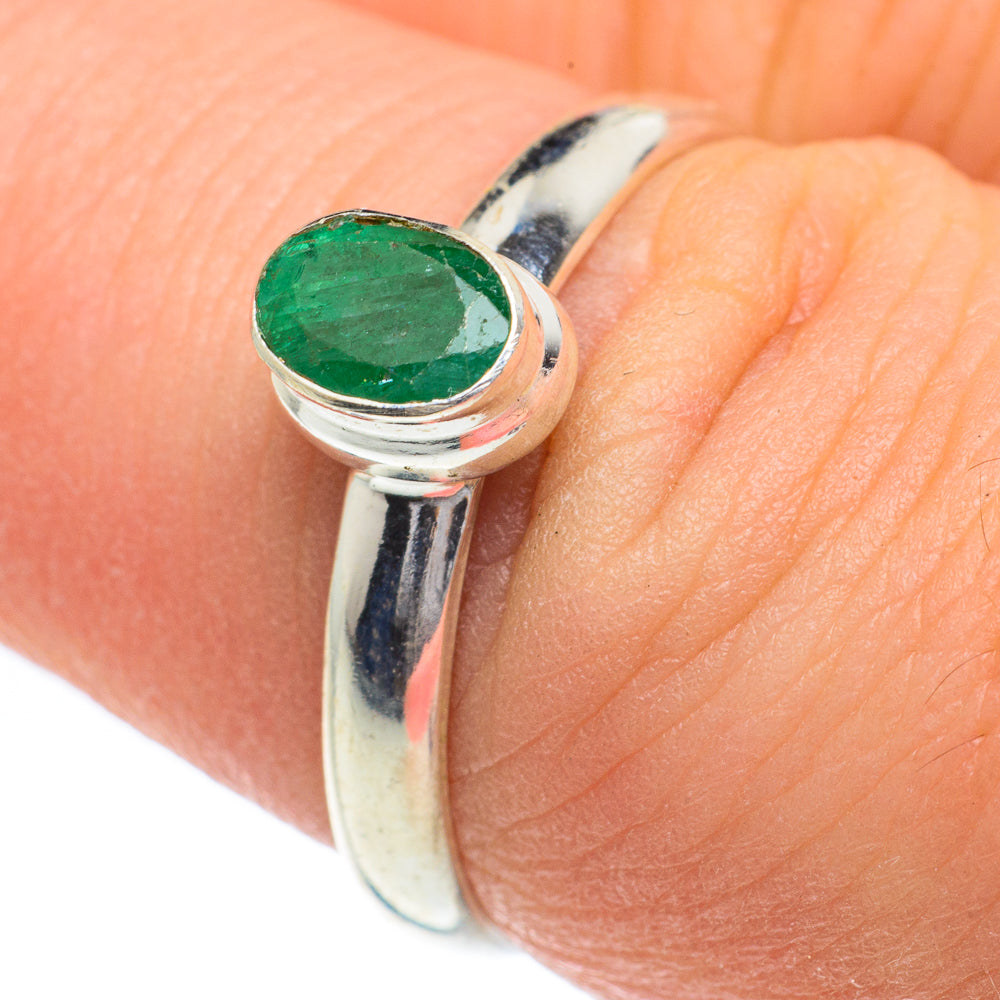 Zambian Emerald Rings handcrafted by Anasilvercos - RING62218