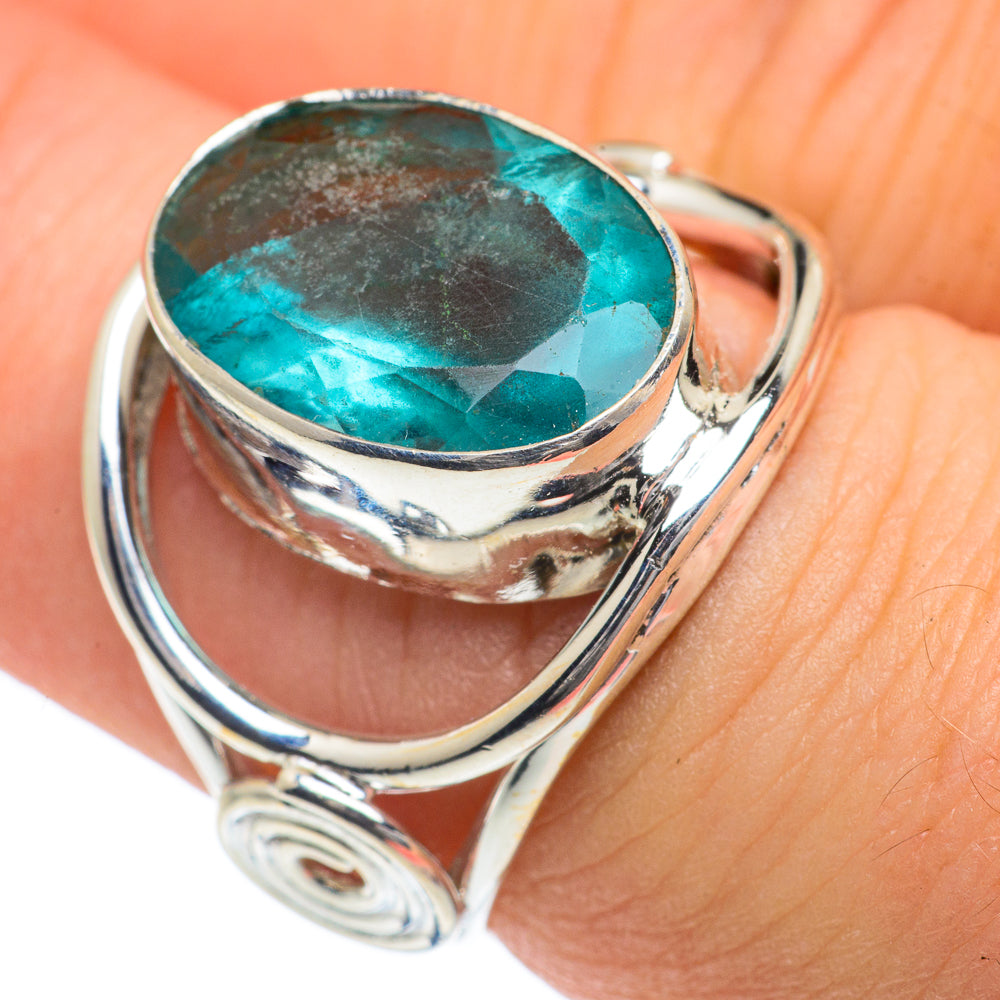 Blue Fluorite Rings handcrafted by Anasilvercos - RING62219