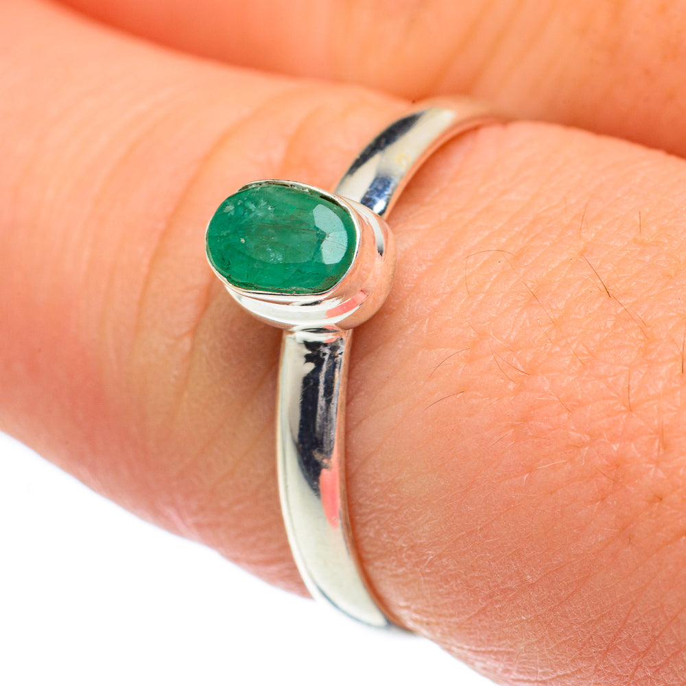 Zambian Emerald Rings handcrafted by Anasilvercos - RING62238