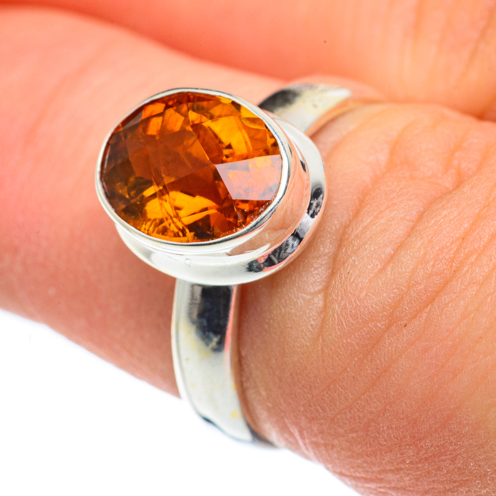 Mandarin Citrine Rings handcrafted by Anasilvercos - RING62239