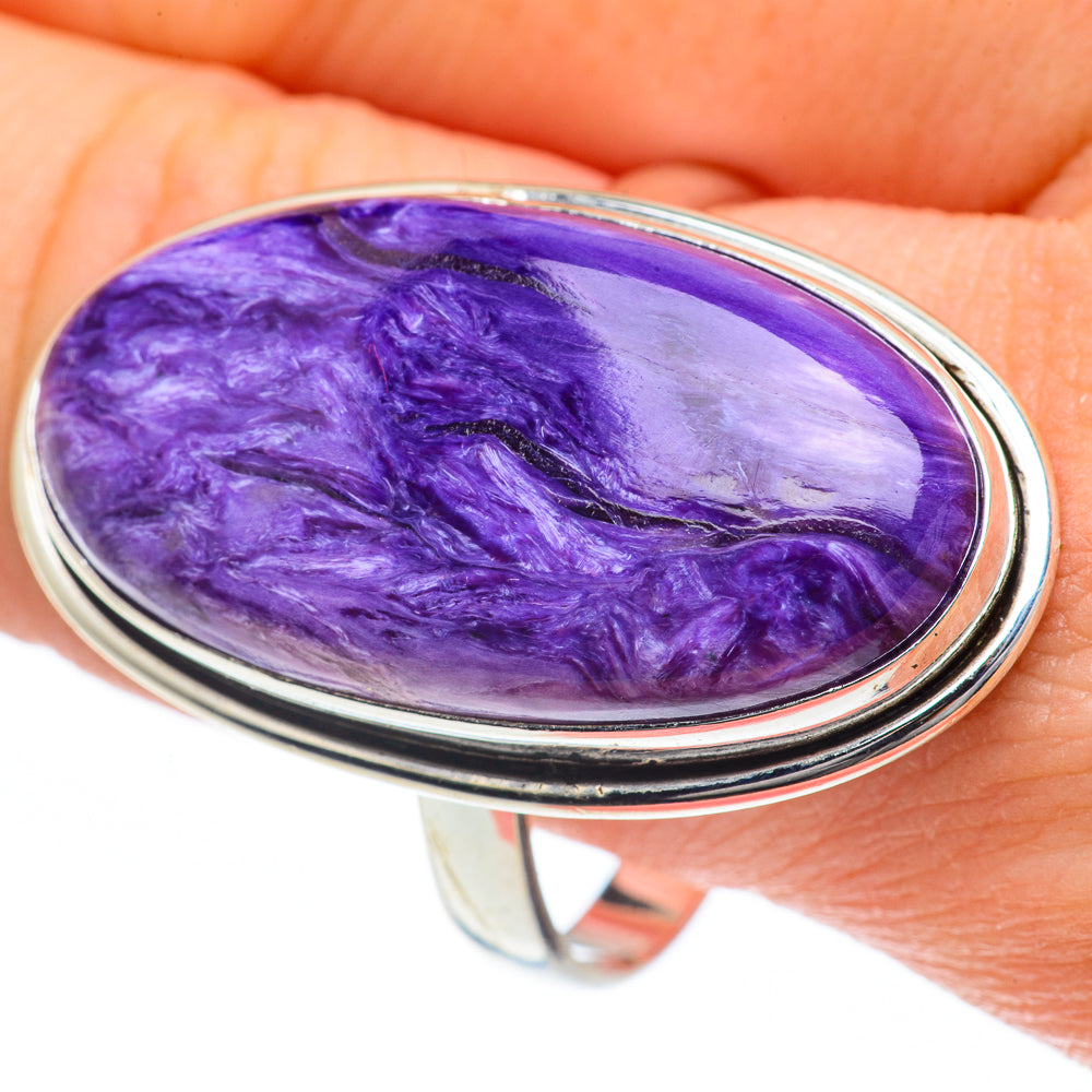 Charoite Rings handcrafted by Anasilvercos - RING62251