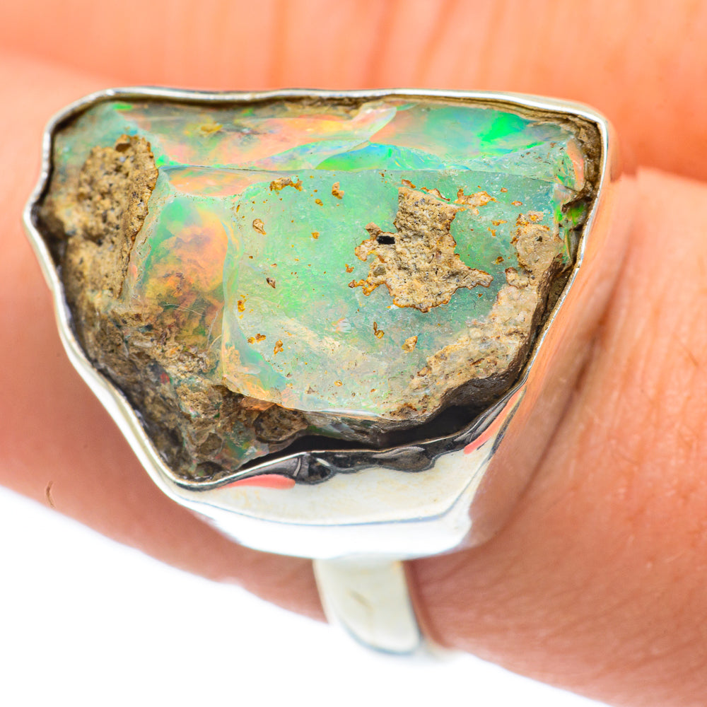 Ethiopian Opal Rings handcrafted by Anasilvercos - RING62281