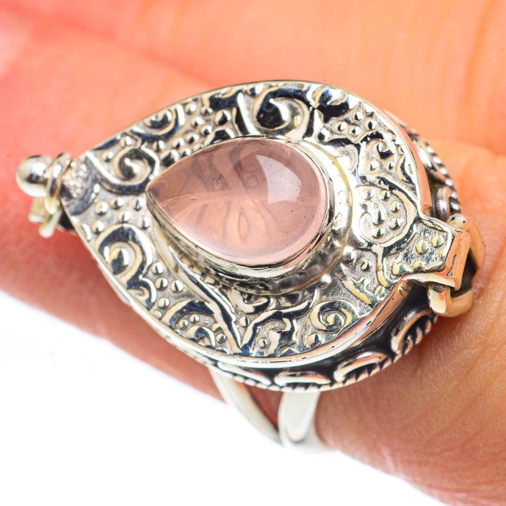 Rose Quartz Rings handcrafted by Anasilvercos - RING62324