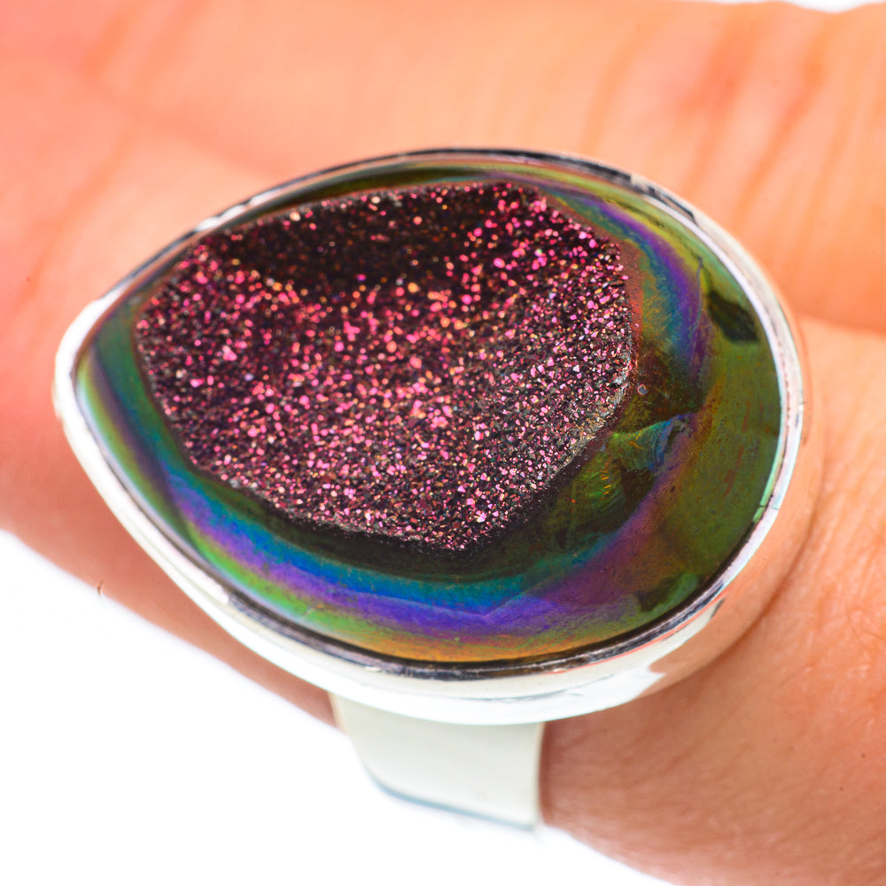 Titanium Druzy Rings handcrafted by Anasilvercos - RING62325