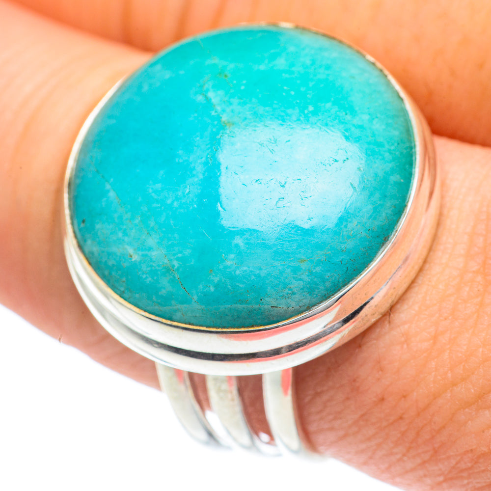 Peruvian Amazonite Rings handcrafted by Anasilvercos - RING62341