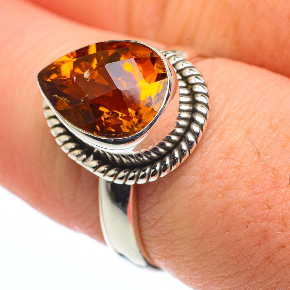 Mandarin Citrine Rings handcrafted by Anasilvercos - RING62362