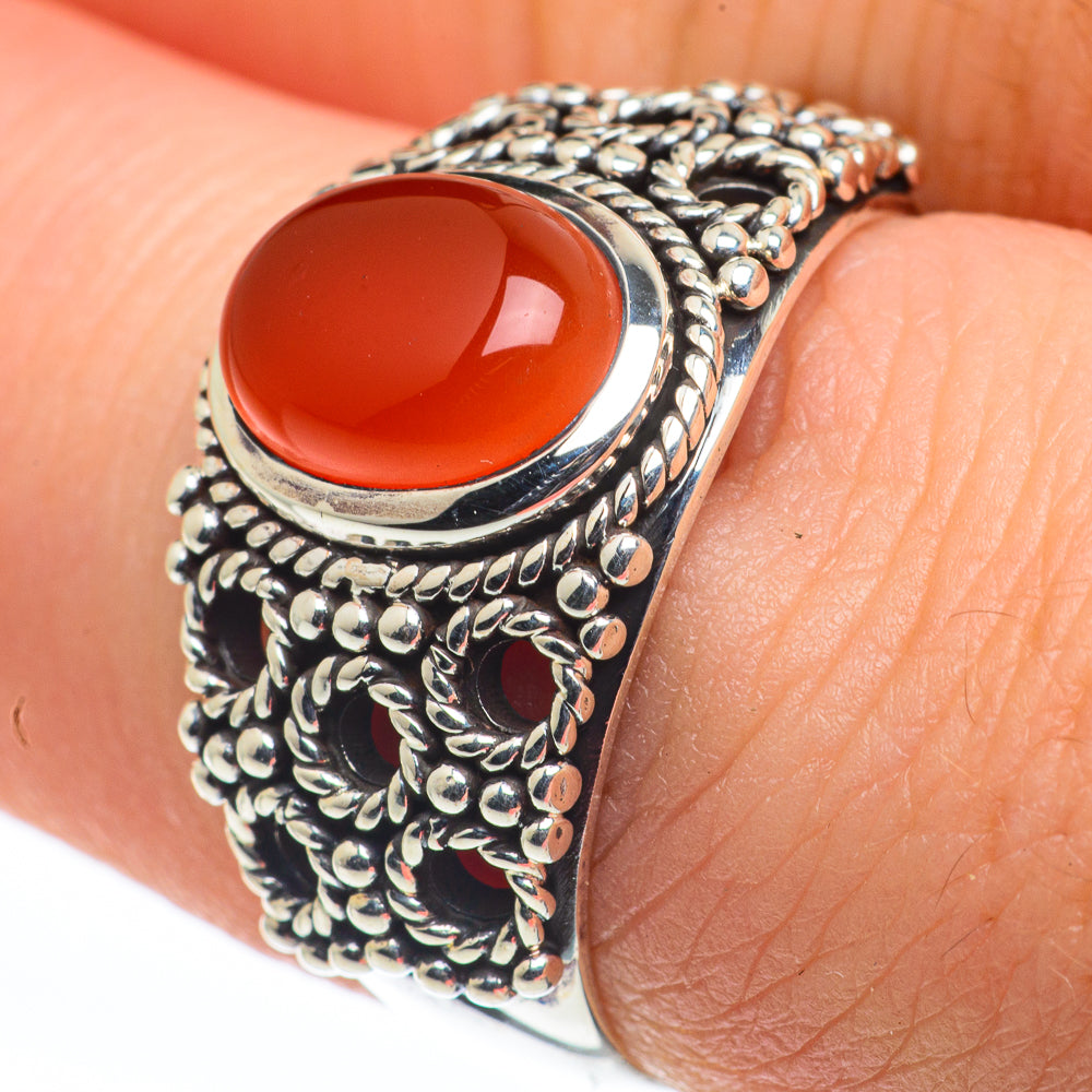 Carnelian Rings handcrafted by Anasilvercos - RING62363