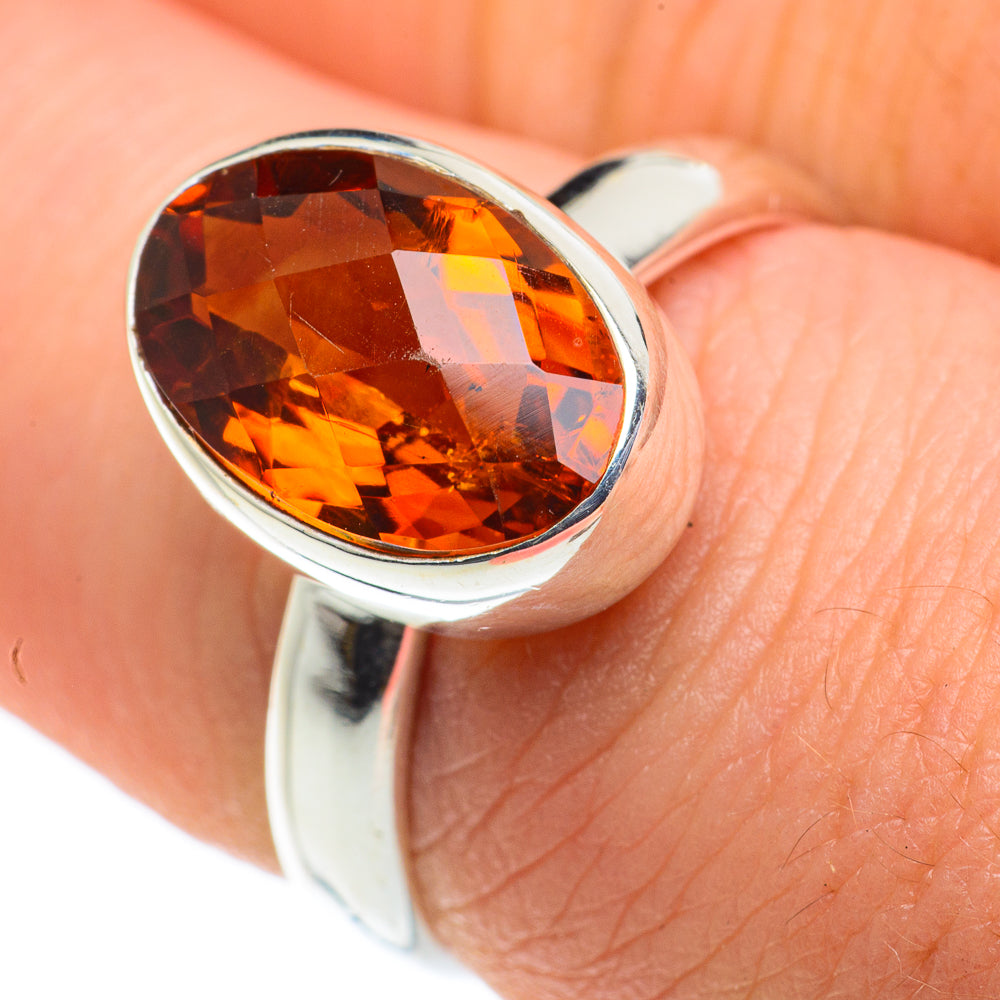 Mandarin Citrine Rings handcrafted by Anasilvercos - RING62364