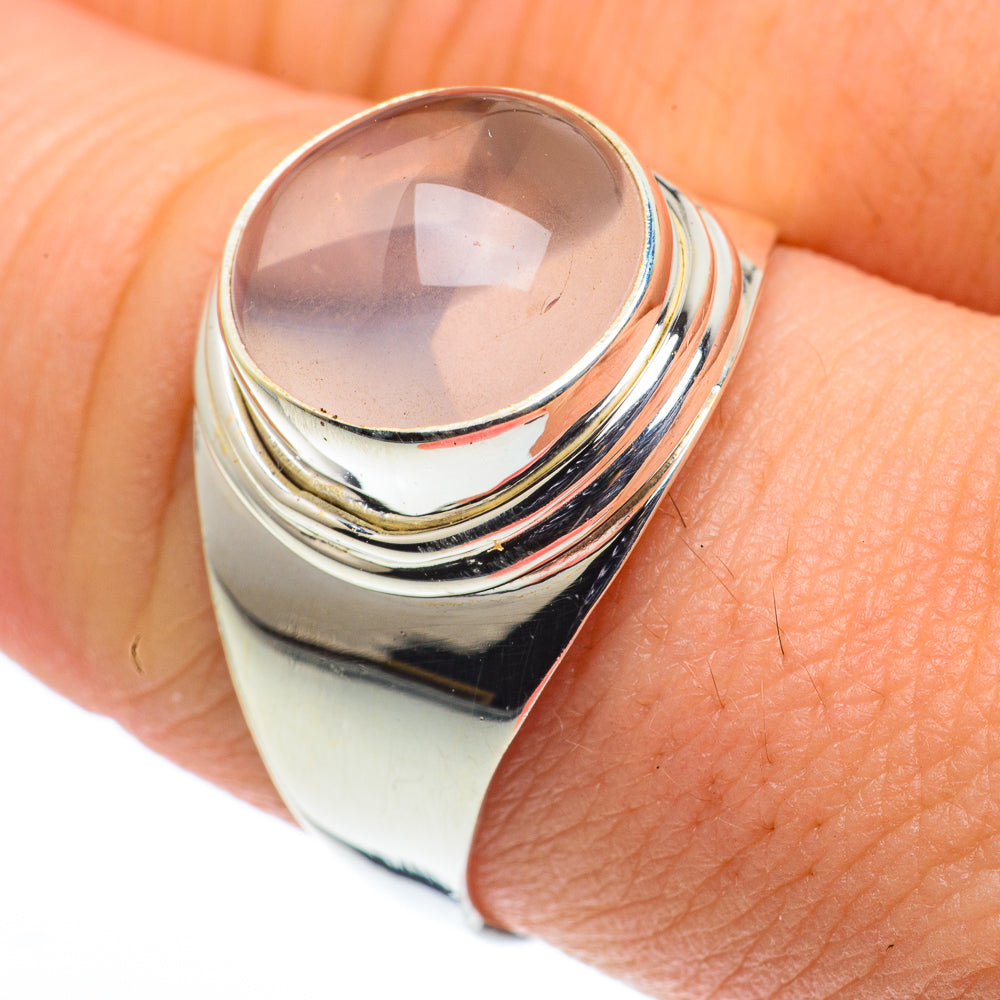 Rose Quartz Rings handcrafted by Anasilvercos - RING62367