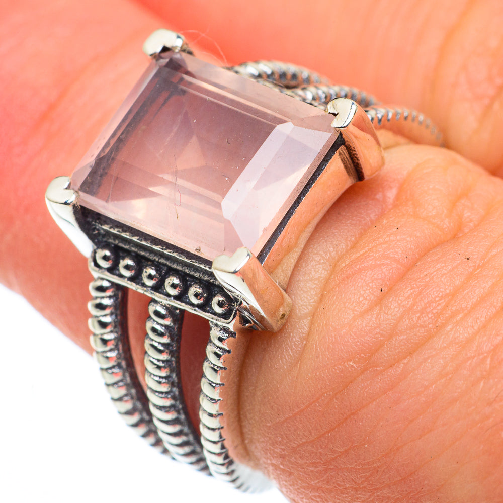 Rose Quartz Rings handcrafted by Anasilvercos - RING62368