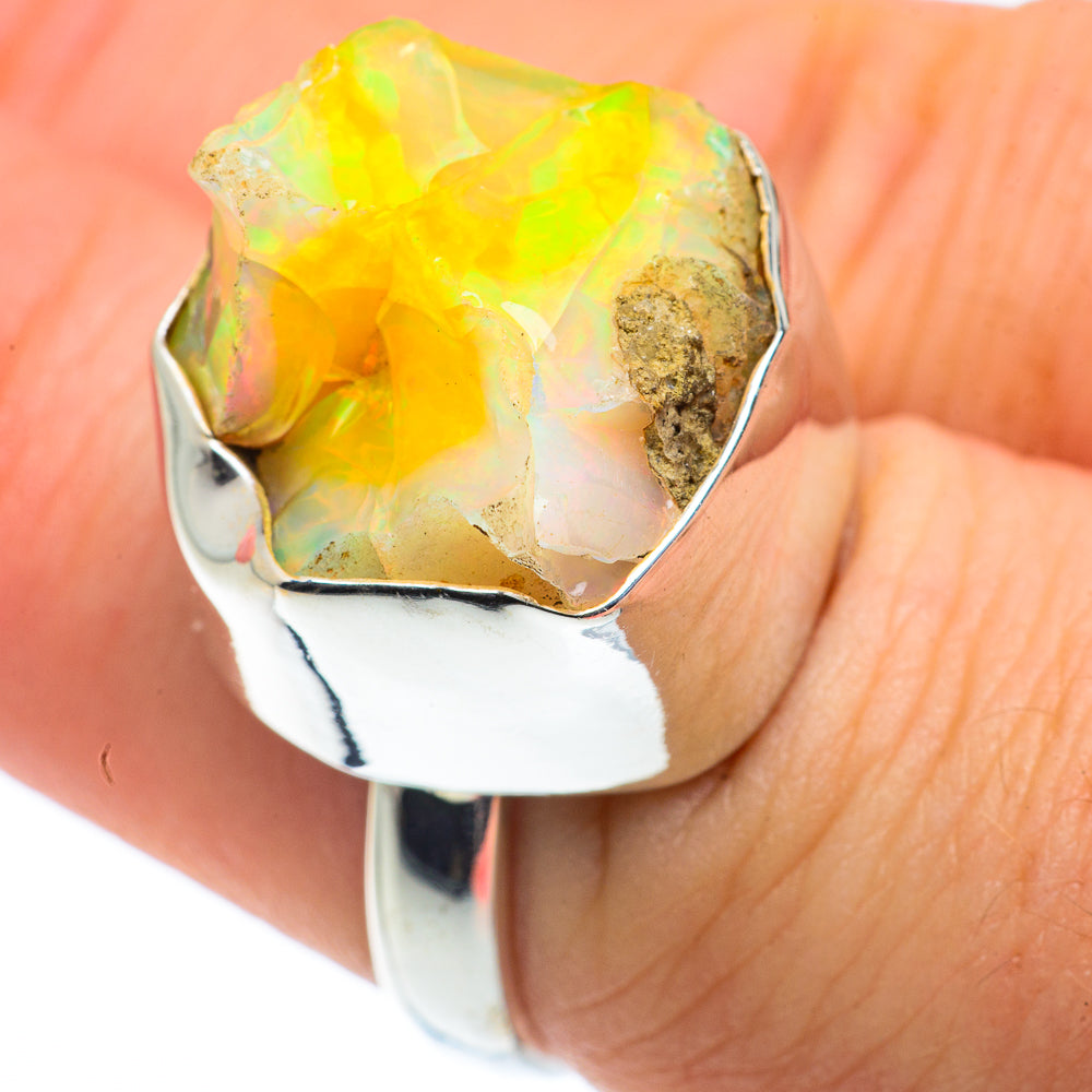 Ethiopian Opal Rings handcrafted by Anasilvercos - RING62382