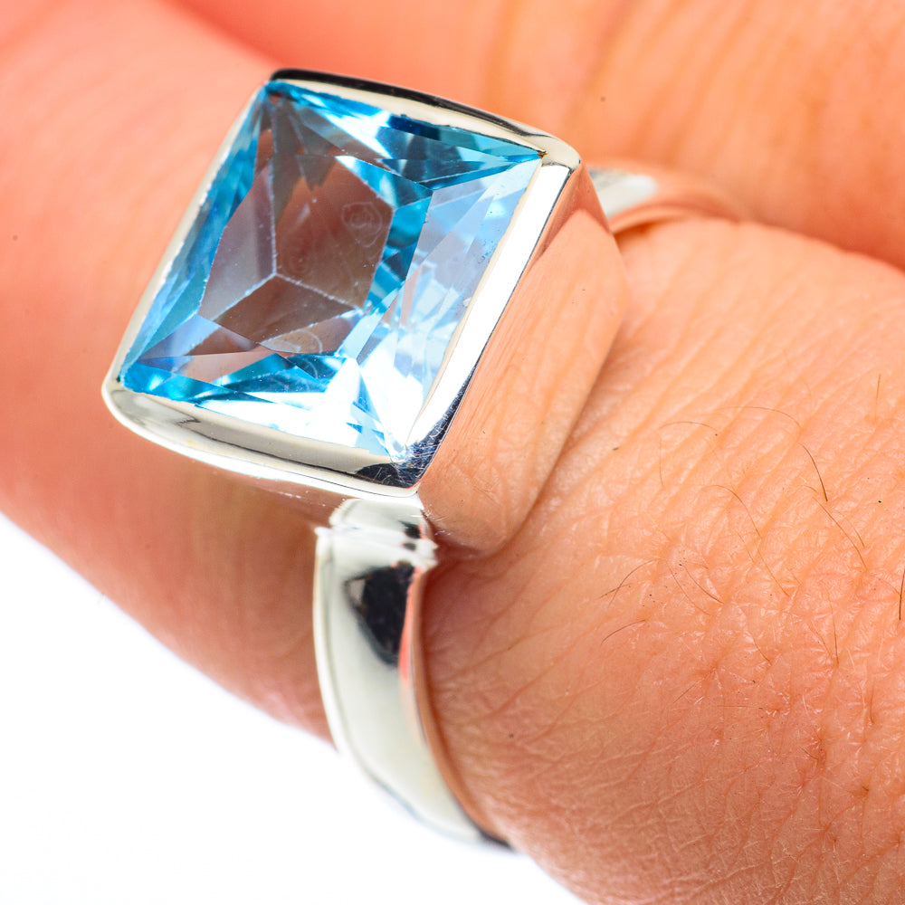 Blue Topaz Rings handcrafted by Anasilvercos - RING62390
