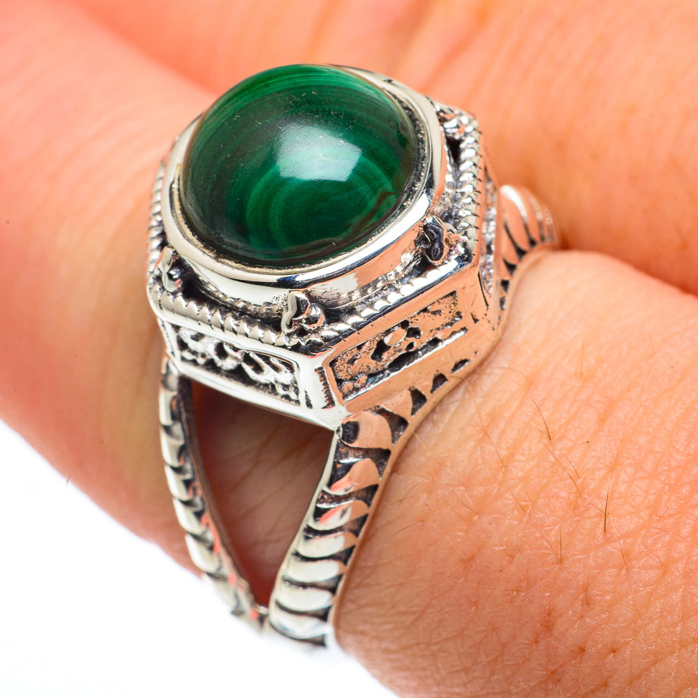 Malachite Rings handcrafted by Anasilvercos - RING62391