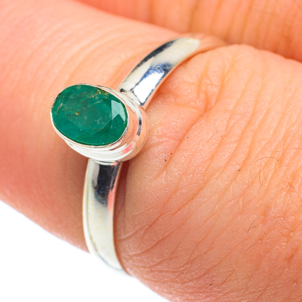 Zambian Emerald Rings handcrafted by Anasilvercos - RING62393