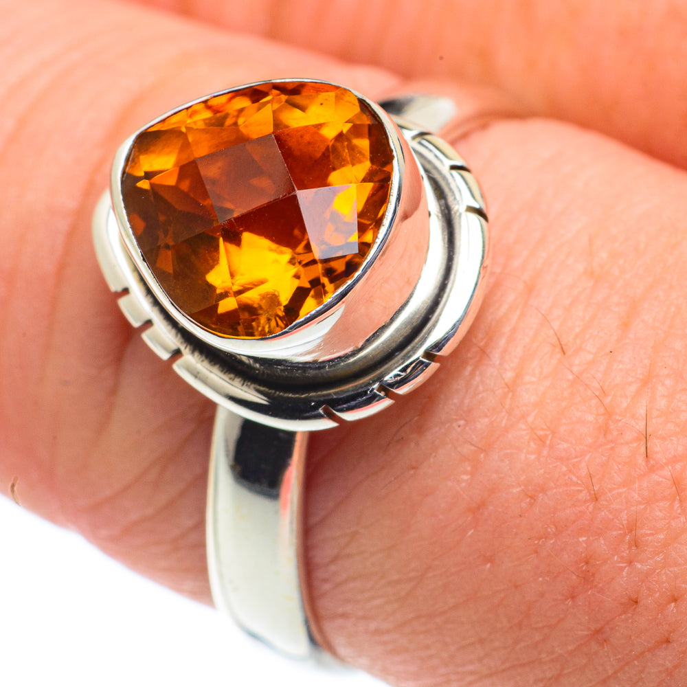 Mandarin Citrine Rings handcrafted by Anasilvercos - RING62397