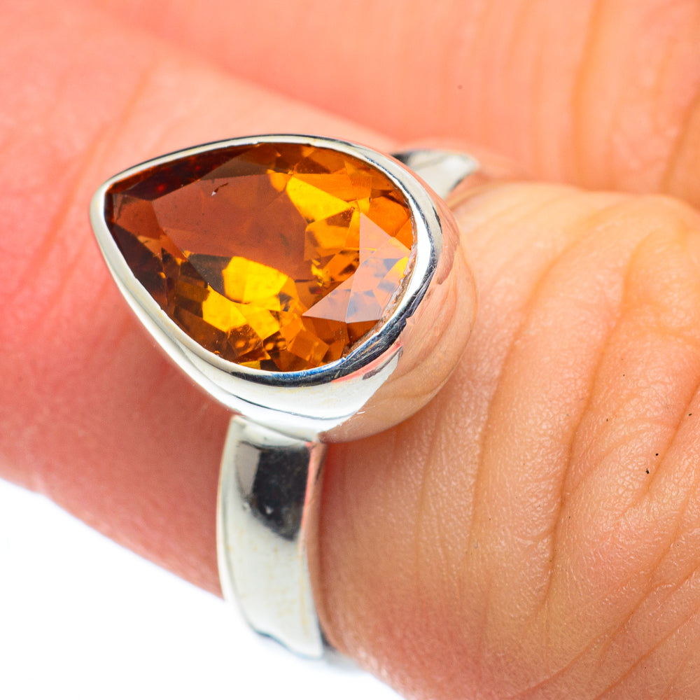 Mandarin Citrine Rings handcrafted by Anasilvercos - RING62400