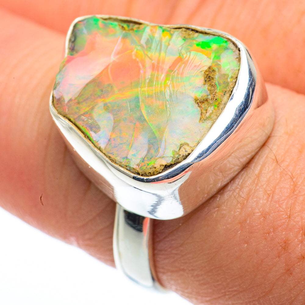 Ethiopian Opal Rings handcrafted by Anasilvercos - RING62417