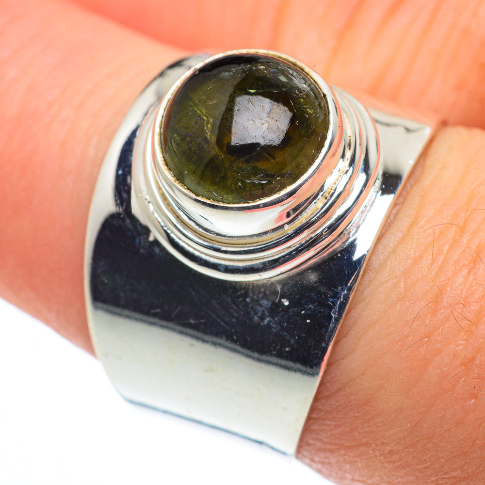 Green Tourmaline Rings handcrafted by Anasilvercos - RING62426