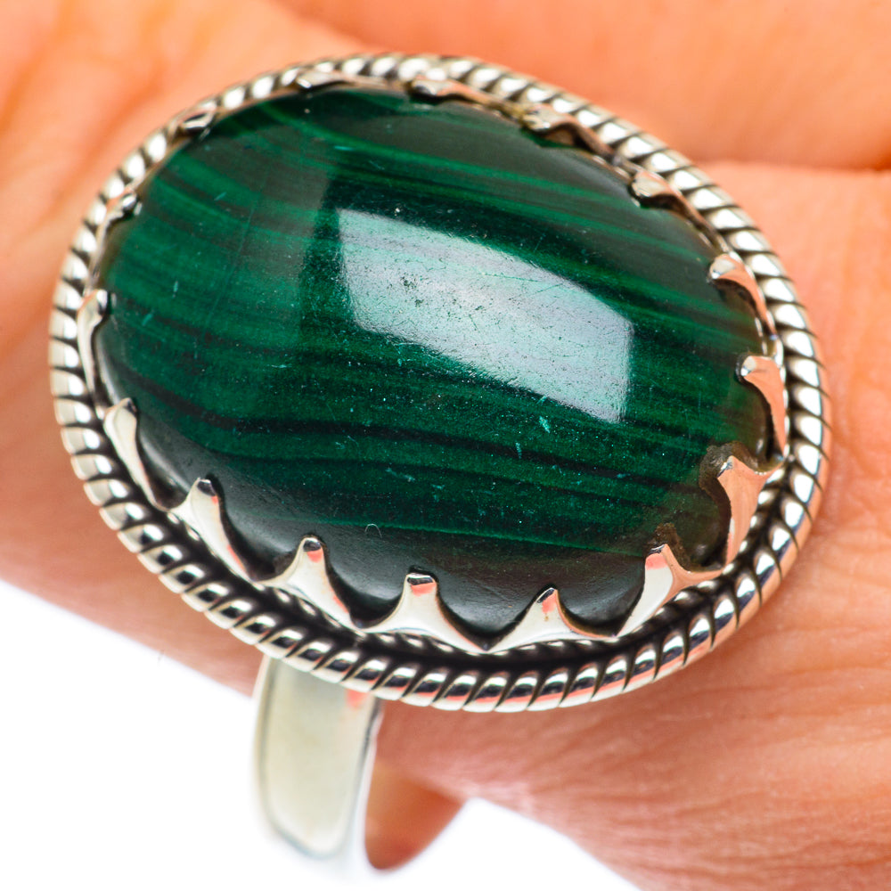 Malachite Rings handcrafted by Anasilvercos - RING62427
