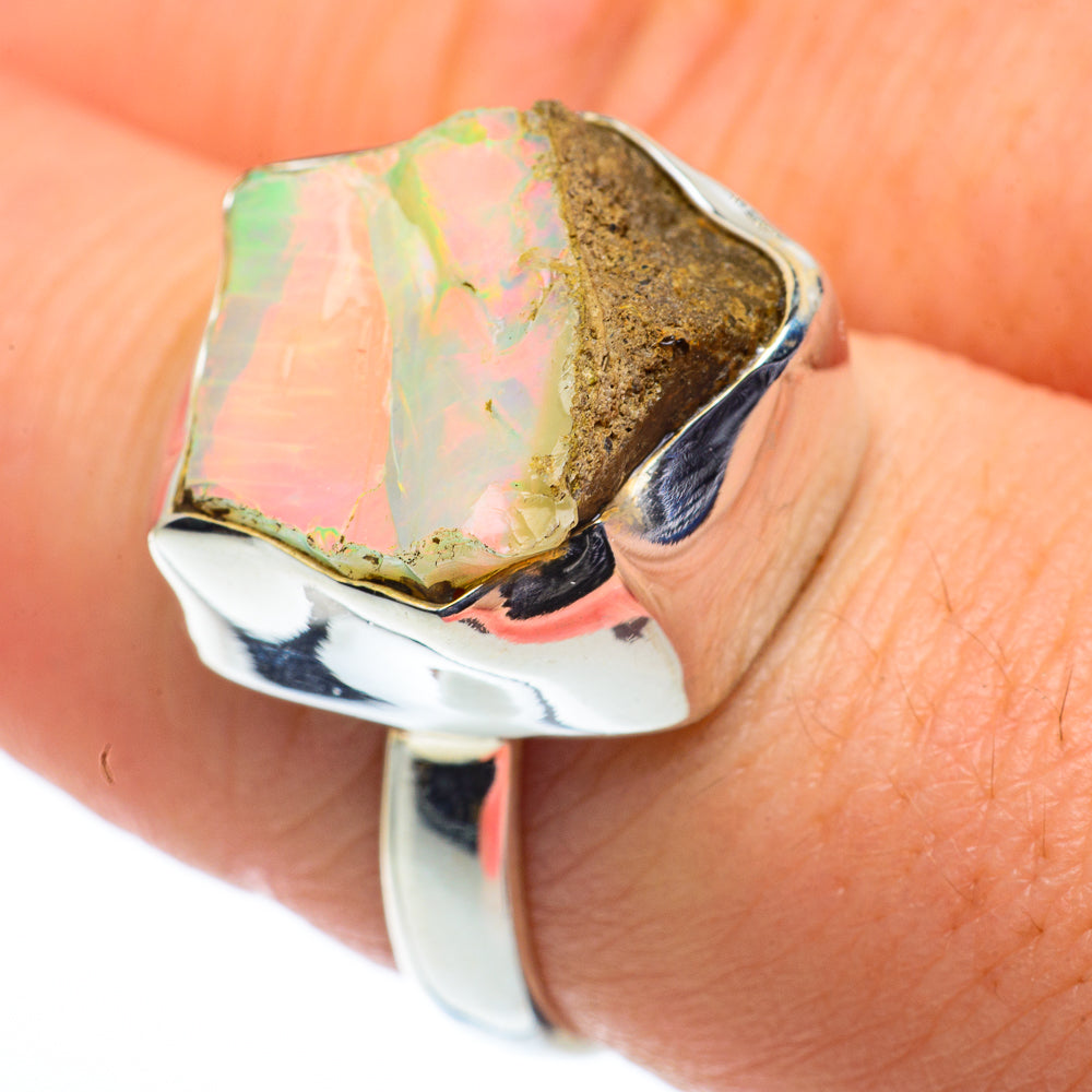Ethiopian Opal Rings handcrafted by Anasilvercos - RING62510
